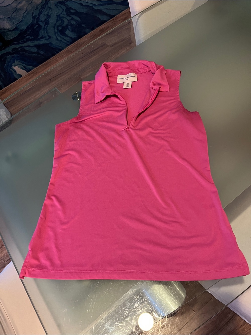 Tommy Bahama Hot Pink Sleeveless Collared Tank